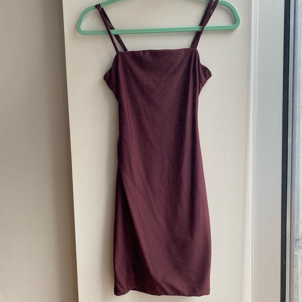 Maroon Mini Dress